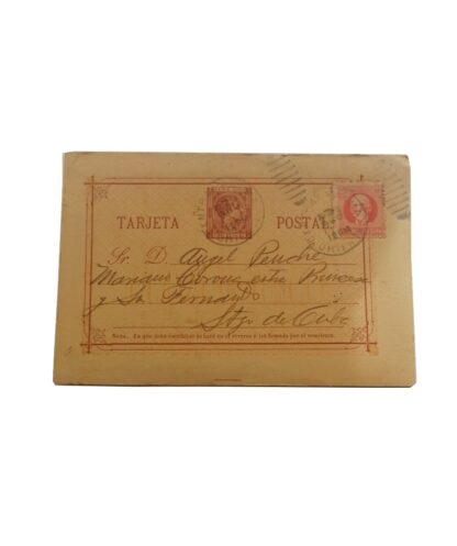 Tarjeta Postal Antigua 1879 Cuba *r