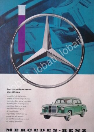 CARTEL ANTIGUO ORIGINAL DE AUTOS MERCEDES BENZ A180 1950s /272 RARO