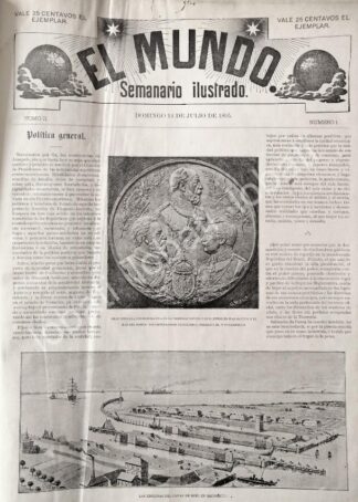 PORTADA ANTIGUA ORIGINAL  1895 SE TERMINA EL CANAL DE KIEL, ALEMANIA