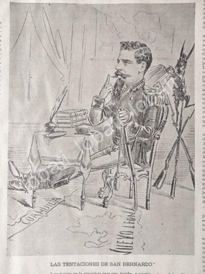 CARTEL ANTIGUO ORIGINAL DE BERNARDO REYES TENTADO A LA PRESIDENCIA Y OTRAS 1895 / PLT - Image 2