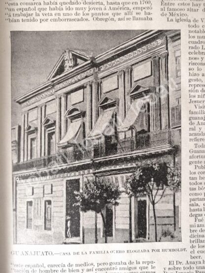 CARTEL ANTIGUO ORIGINAL DE EL PALACIO OTERO DE GUANAJUATO 1895 / LDM - Image 3