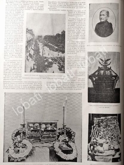 CARTEL ANTIGUO ORIGINAL DE TRASLADO DE RESTOS DE HEROES PATRIOS DIBUJOS DE CARLOS ALCALDE 1895 - Image 6