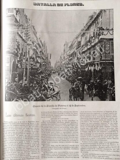 CARTEL ANTIGUO ORIGINAL DE DESFILE DE LAS FLORES FIESTAS PATRIAS D.F 1895 - Image 2