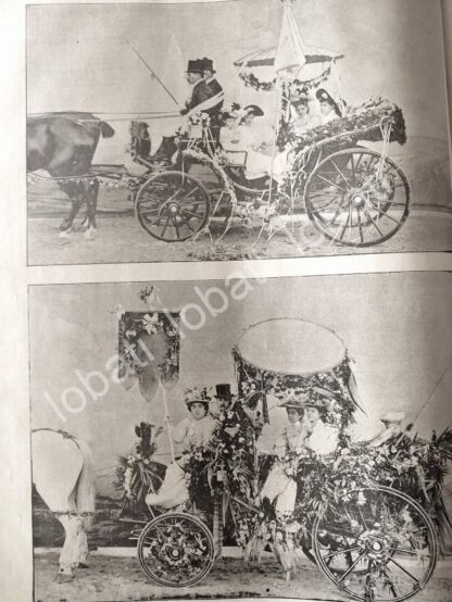 CARTEL ANTIGUO ORIGINAL DE DESFILE DE LAS FLORES FIESTAS PATRIAS D.F 1895 - Image 6