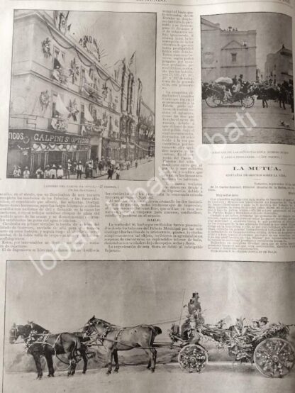 CARTEL ANTIGUO ORIGINAL DE DESFILE DE LAS FLORES FIESTAS PATRIAS D.F 1895 - Image 8