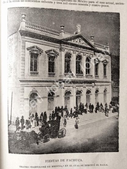 CARTEL ANTIGUO ORIGINAL DE TEATRO BARTOLOME DE MEDINA, PACHUCA 1895 / LDM Y MAS NOTAS - Image 2