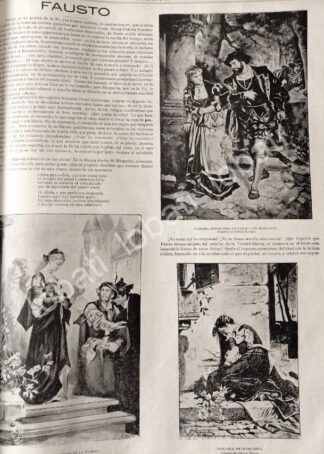CARTEL ANTIGUO ORIGINAL DE RESEÑA DE LA OBRA DE TEATRO . FAUSTO 1895