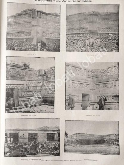 CARTEL ANTIGUO ORIGINAL DE LUGARES Y PARAJES DE OAXACA 1895 /LDM - Image 3