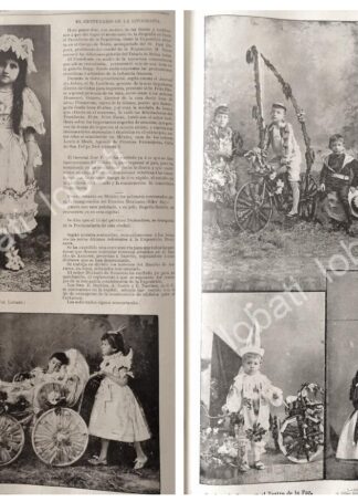 CARTEL ANTIGUO ORIGINAL DE NIÑOS DE LA ALTA SOCIEDAD DE SAN LUIS POTOSI 1895 / ASM LEA DESCRIPCION