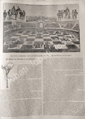CARTEL ANTIGUO ORIGINAL DE EL CIRCO ORRIN 1895 EN MEXICO Y EUROPA