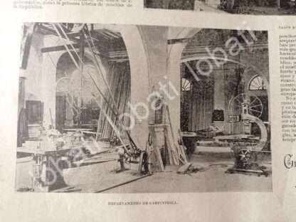 CARTEL ANTIGUO ORIGINAL DE FABRICA DE MUEBLES DE JORGE UNNA S.L.P 1895 - Image 5