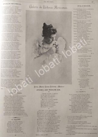 CARTEL ANTIGUO ORIGINAL DE MARIA LUISA ZUBIETA MORA Y OTRAS NOTAS 1895 / ASM