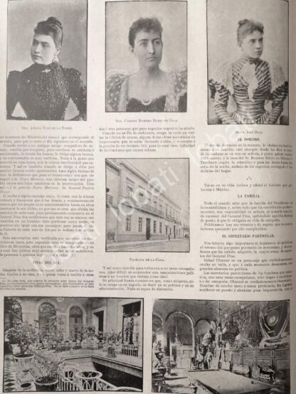 CARTEL ANTIGUO ORIGINAL DE PORFIRIO DIAZ Y SU FAMILIA ENTORNO INTIMO SU VIDA 1895 - Image 6