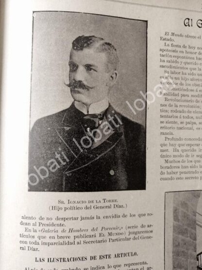CARTEL ANTIGUO ORIGINAL DE PORFIRIO DIAZ Y SU FAMILIA ENTORNO INTIMO SU VIDA 1895 - Image 8
