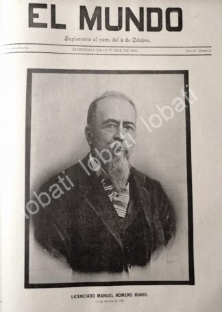 CARTEL ANTIGUO ORIGINAL DE MUERTE Y FUNERALES DE MANUEL ROMERO RUBIO 1895