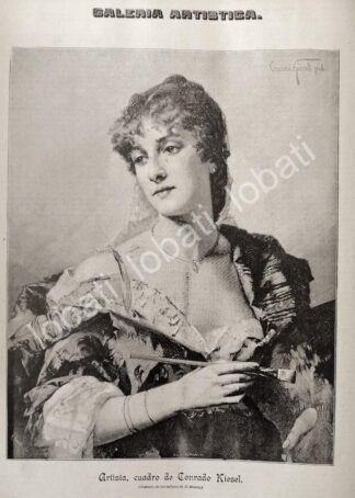 GRABADO ANTIGUO 1895 POR: CONRAD KIESEL. ARTISTA / ARTE