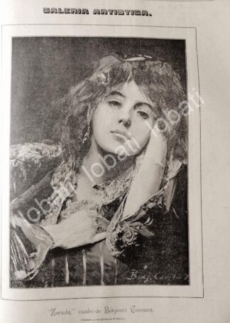 GRABADO ANTIGUO 1895 POR: BENJAMIN CONSTANT, ZORAIDA