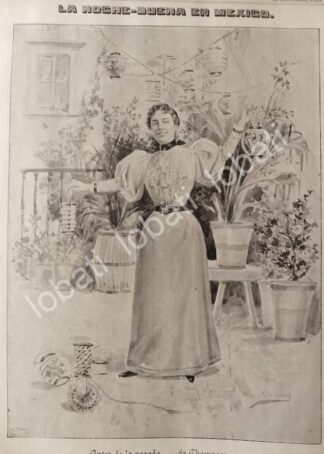 GRABADO ANTIGUO 1895 POR: LEANDRO IZAGUIRRE. ANTES DE LA POSADA