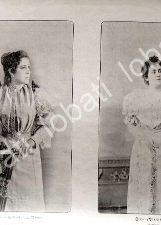 GRABADO ANTIGUO DE EMILIO G. LOBATO. MARIA GEDOVIUS HUERTA & MARIA GARCIA 1895