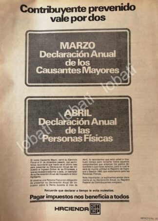 CARTEL ANTIGUO ORIGINAL DE SHCP SECRETARIA DE HACIENDA 1981 /43