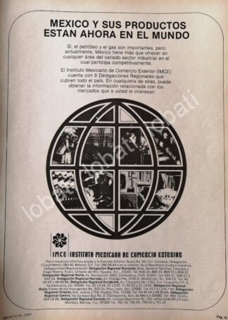 CARTEL ANTIGUO ORIGINAL DE INSTITUTO MEXICANO DE COMERCIO EXTERIOR 1982 /N95