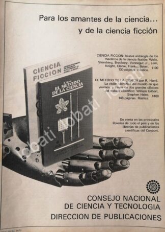 CARTEL ANTIGUO ORIGINAL DE CONACYT PRESENTA 2 LIBROS 1980 /N88