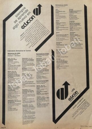CARTEL ANTIGUO ORIGINAL DE UADEG LANZA EL PROGAMA EDUCON. 1981 /83