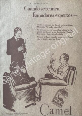 CARTEL ANTIGUO ORIGINAL DE CIGARROS CAMEL 1928 /13