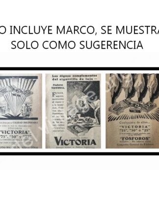 CARTEL ANTIGUO ORIGINAL DE 3 AFICHES DE FOSFOROS 1927