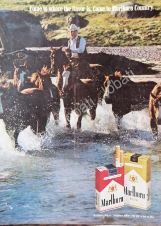 CARTEL ANTIGUO ORIGINAL DE CIGARROS MARLBORO 1970 /T246
