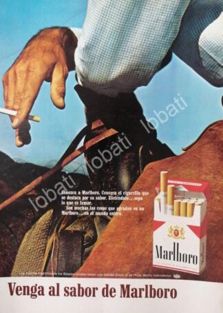 CARTEL ANTIGUO ORIGINAL DE CIGARROS MARLBORO 1960s /T232