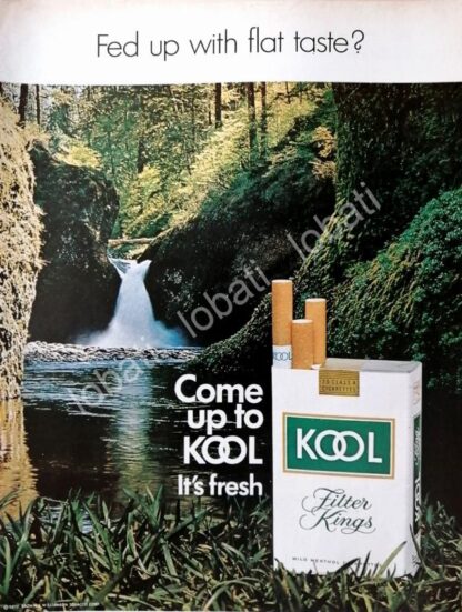 CARTEL ANTIGUO ORIGINAL DE CIGARROS KOOL 1970 -4