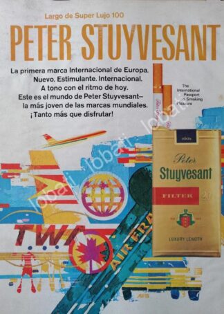 CARTEL ANTIGUO ORIGINAL DE CIGARROS PETER STUYVESANT 1969 /2