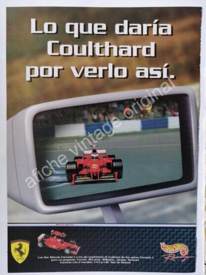CARTEL ANTIGUO ORIGINAL DE CARRITOS HOT WHEELS CON MICHAEL SCHUMACHER Y MAS 1980s - Image 4
