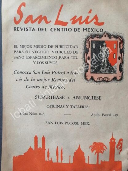 CARTEL ANTIGUO ORIGINAL DE 2 AFICHES PERIODICOS DE SAN LUIS POTOSI 1950s - Image 3