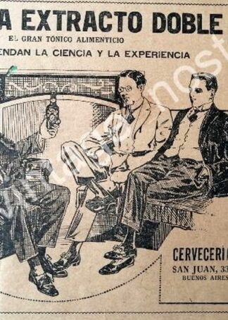CARTEL ANTIGUO ORIGINAL DE CERVEZA SIN ALCOHOL BIECKERT 1930s ARGENTINA /4