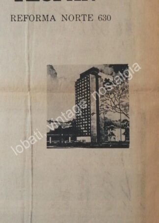 CARTEL ANTIGUO ORIGINAL DE HOTEL SUITES TECPAN 1960s