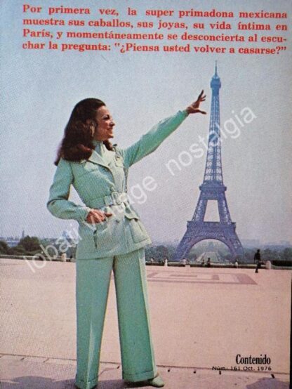 CARTEL ANTIGUO ORIGINAL DE MARIA FELIX EN PARIS 1976 - Image 4