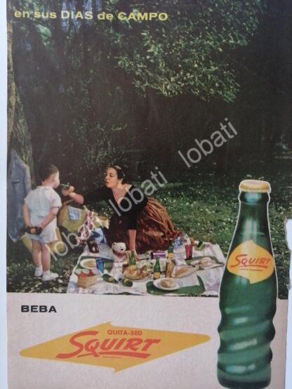 CARTEL ANTIGUO ORIGINAL DE 3 MINI CARTELES REFRESCOS SQUIRT. 1961 /3 - Image 4