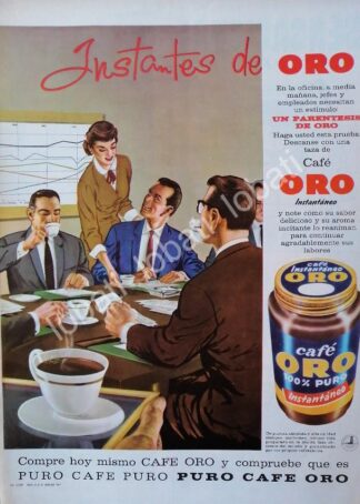 CARTEL ANTIGUO ORIGINAL DE CAFE ORO 1959 /33