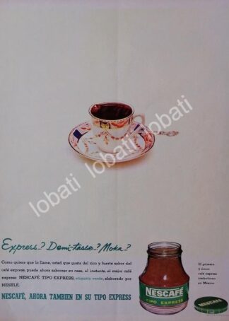 CARTEL ANTIGUO ORIGINAL DE CAFE NESCAFE 1963 /32