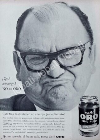 CARTEL ANTIGUO ORIGINAL DE CAFE ORO 1963 /30