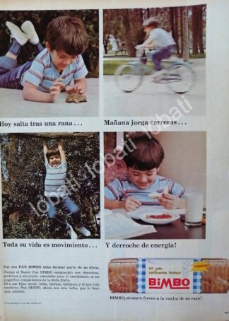 CARTEL ANTIGUO ORIGINAL DE PAN BIMBO 1965 /22
