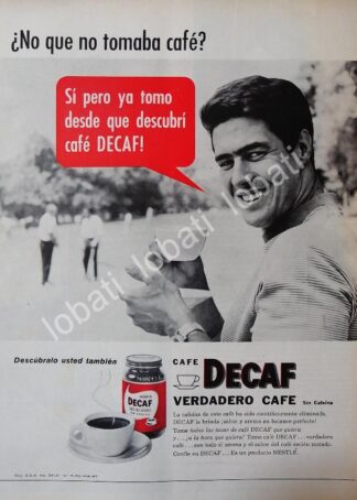 CARTEL ANTIGUO ORIGINAL DE CAFE DECAF 1967 (NESCAFE) /17