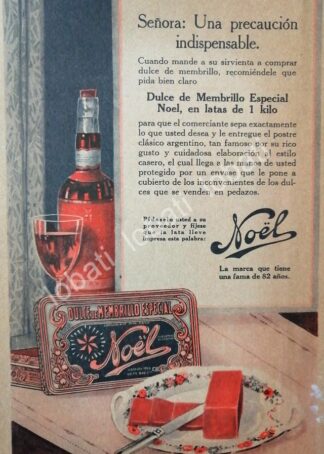 CARTEL ANTIGUO ORIGINAL DE CHOCOLATES NOEL 1928 /11 ARGENTINA-MEXICO