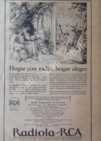 CARTEL ANTIGUO ORIGINAL DE RADIOS RADIOLA RCA 1920s / 119