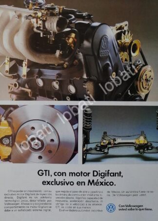 CARTEL ANTIGUO ORIGINAL DE AUTOS VOLKSWAGEN , SISTEMA MOTOR GTI 1979 /21