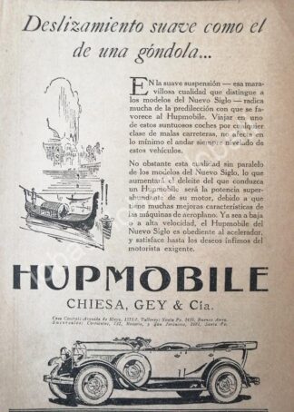 CARTEL ANTIGUO ORIGINAL DE AUTOS HUPMOBILE CONVERTIBLE 1928 /327