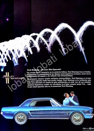 CARTEL ANTIGUO ORIGINAL DE PUBLICIDAD ANTIGUA DE AUTOS FORD MUSTANG 1961 /519