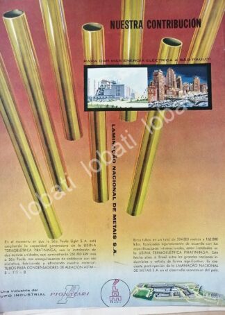 CARTEL ANTIGUO ORIGINAL DE GRUPO INDUSTRIAL PIGNATARI 1960 /326 MUY RARO